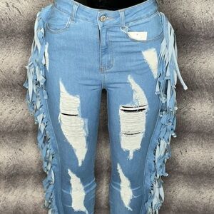 Skinny Labijou Jeans with Frills